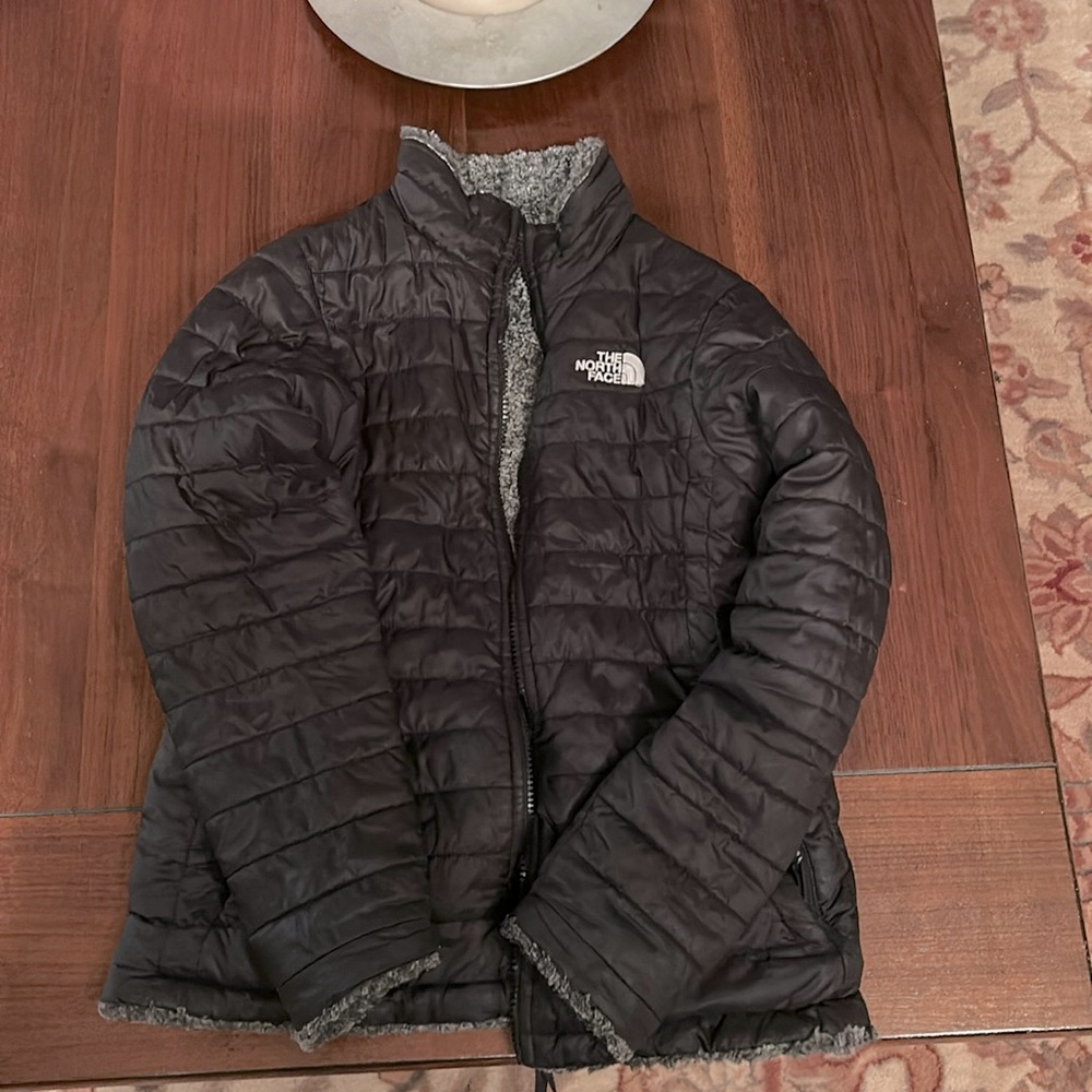 Black North Face winter coat size L (14/16)